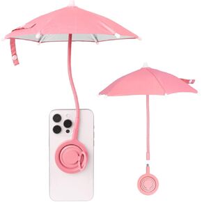 Magnetic Phone Umbrella, Mini Phone Umbrella for Sun with Detachable Knob – Flexible, Rotatable, Removable, Anti-Glare for Outdoor Use