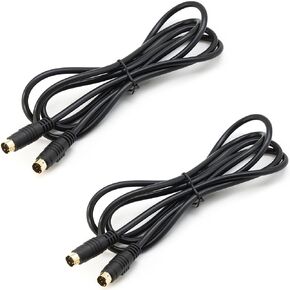 2pcs 9.8ft (3 أمتار) لـ S-Video s video 4 دبابيس موصل Cable Cable مطلية DVD DVRs ، مسرح Home TV Monitor ، اللاعبين ، VCRS ، أجهزة استقبال SVHS Svideo ، camcorders