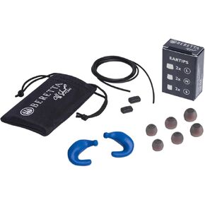 Beretta Mini Headset E2 32db SNR Soft Silicone Ergonomic Shooting Noise Protection Ear Plugs with Adjustable Cord & Soft Case