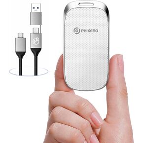PHIXERO P20 External Portable SSD 1TB，up to 2000Mb/s，External Solid State Drives with 2 in 1 USB C Cable，USB 3.2 Gen 2 Portable Hard Drive for Smartphone, PC, Tablet, Labtop（Black）