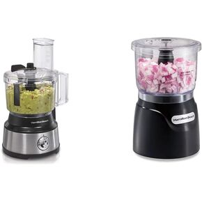 Hamilton Beach Food Processor & Vegetable Chopper Bundle (70730 + 72850)