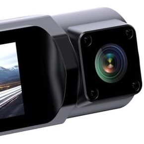 4K DAHS CAM Front and Rear, 3 Channel Dash Cam, 4K+1080P Dash Cam Front and Rear/Inside, Dash Camera with 32GB Card, HDR, G-Sensor