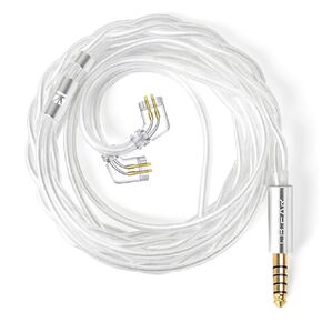 Keephifi kbear glint cable IEM Cable 2Pin-C ، امتداد سماعات الرأس 5N OFC ، قابس 3.5 ملم مطلي بالذهب لـ KZ EDX Pro/Castor/DQS/ZS10 Pro/ZS12 Pro X/PR2/ZVX/، CCA C10/CRA/C12