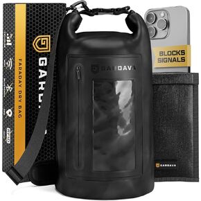 Faraday Bag, Military Grade Shield Bag, Waterproof EMP Cage, Dry Bag for Laptops & Phones, Go Dark Large Faraday Bags