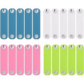 20 Pieces Leather Cord Organizer Headphone Organizer Leather Cable Ties Charging Cord Ties Headphone Cord Organizer Reusable Leather Cable Straps,More Convenient to Organize Various Wires (4 Colors)