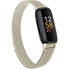 AMZPAS Band for Fitbit Inspire 3 Bands Women Men ، Felet Stains Stains Mesh Loop Admable Magnetic Wristband Straps متوافقة مع Fitbit Inspire 3 Tracker in Kuwait