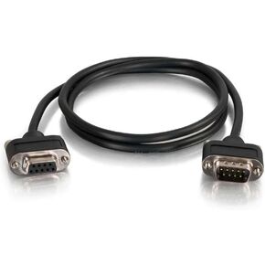 C2G 52157 Serial RS232 DB9 Cable with Low Profile Connectors M/F, in-Wall CMG-Rated, Black (6 Feet. 1.82 Meters)