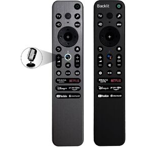 RMF-TX910U Backlit Voice Remote Fit for Sony Remote Control for Smart TV, Compatible with Sony Bravia A95L X90L X77L X95L X93L A80L A75L, XR/KD/XR Series for 2023-2024 TVs, 5Year Warranty, 1Pack