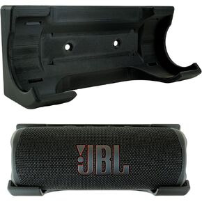 Speaker Mount for JBL Flip 6 Portable Speaker | Wall, Ceiling, Pole Mount, Desktop Stand | Shelf Bracket Holder for Home, Office, Car, Truck, Boat, Golf Cart | Adjustable Straps Included (Black)