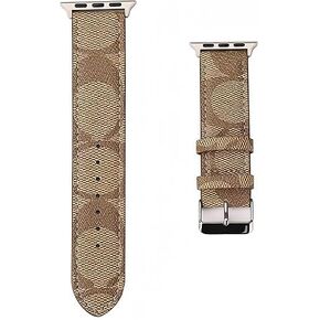 Luxury Leather Watch Band for Apple Watch, Compatible with Apple Watch Series 10/9/8/7/6/5/4/3/2/1 SE 38，40，41，42，44，45，49mm, Standard Design, Brown