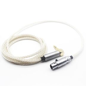 youkamoo 3.5mm الزاوية اليمنى الذكور 8 Core Silver Plated Plated Praded Upgrade Cable متوافق مع AKG Q701 K240 K240S K702 K141 K171 K181 K271S M220 Pioneer HDJ-2000 Headphones 1.22M