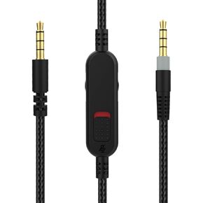 Cloud Alpha Cable Replacement Audio Cord Wire with Inline Mute and Volume Control Compatible with Kingston HyperX Cloud Alpha/Alpha S, Cloud Mix, Logitech G933, G633 Gaming Headsets (Red)