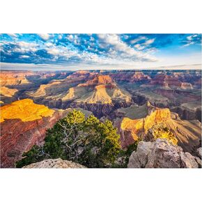 Enovoe 1000 Piece Jigsaw Puzzle - Lassen National Park California - Scenic Snow-Covered Mountains and Frozen Lake - Paper Puzzle for Adults - Multicolour - Ideal for Home Decor and Stress Relief