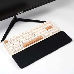 Ergonomic 75% Keyboard Wrist Rest-12.8" Silicone Non-Slip Keyboard Hand Rest, Relief of Hand Pain(Grey)