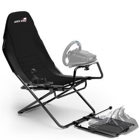 Ares Wing Wing Racing Simulator Simulator Cockpit و Racing Wheel Stand مع المقعد والصيغة و GT Sim Racing Cockpit متوافق مع Fanatec و Thrustmaster و Logitech و Moza Racing Games على PS5 و PS4 و Xbox و PC