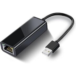 USB to Ethernet Adapter,Driver Free USB 3.0 to 1000 Gigabit Ethernet LAN Network Adapter Ethernet Support Windows 11/10/8.1/8/7/Vista/XP for Nintendo Switch MacBook Surface Pro Laptop PC Black