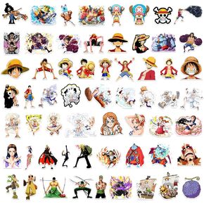 60Pcs Anime Water Bottle Stickers, Cute Vinyl Waterproof Laptop Cup Phone Case Skateboard Stickers Decor. (C-60pcs)