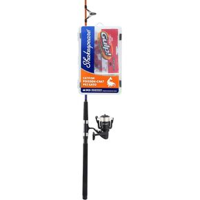 Shakespeare Catch More Fish Spinning Reel and Fishing Rod Combo with Kit