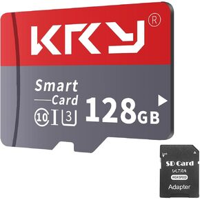 بطاقة ذاكرة 2Pack SD 128GB مع محول SD ، بطاقة TF عالية السرعة 128 جيجابايت ، الفئة 10 ، U3 ، لأجهزة اللوحات Android Camera Camera