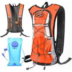 16L Hydration Backpack wtih 2L Leakproof Bladder & Emergency Whistle Ultralight Cycling Running & Camping Backpack for Outdoor Adventures (Men & Women) 2025 Upgrade