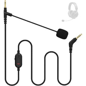 Replacement Microphone Headphones Cable Compatible with Sony WH-ULT900N WH-1000XM5 WH-1000XM4 WH-XB920N Gaming Headset 3.5mm Noise Cancelling Detachable Sony Boom Mic Nylon Braided with Foam