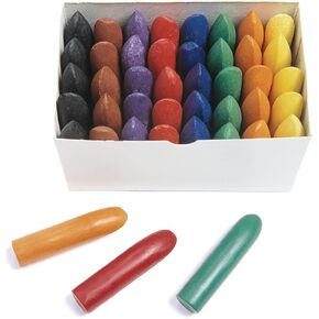 Colorations Chubby Crayons, Set of 40, 8 Colors, 5 of Each, Easy to Grip, Rubbing Art