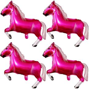 8 Pack Large Horse Balloons, Horse Shaped Aluminum Foil Balloons Brown Black White Horse Balloons for Horse Party Themed Cowgirl Cowboy Birthday Party Decorations