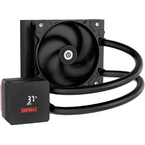 ENERMAX LIQMAX V4 120mm AIO CPU Liquid Cooler w/Digital Display, 120mm SilentFlow PWM Fan 320W TDP, for Intel 1851/1700/1200/115X, AMD AM5/AM4
