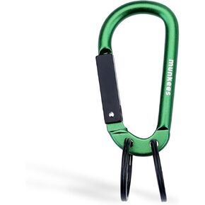 Carabiner Keychain with 2-3 Rings, Backpack Buckle, Aluminum Alloy, Lightweight and Portable