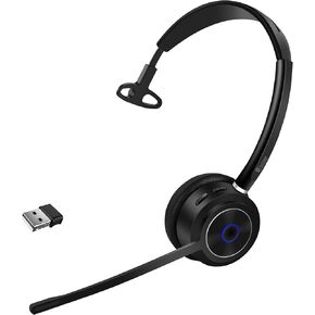 TruVoice BT75 Premium Wireless Headset with V5.2 USB Dongle | Noise Suppression Speakers and NC Microphone | Fast Charging with 22 Hour Continous Talk Time - Connects with 2 Devices Simulataneously