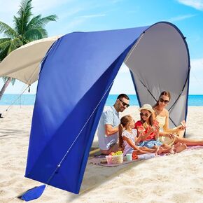 خيمة الشاطئ ، المظلة الشاطئية ، 4-6 شخص آرك شاطئ خيمة مع تصميم قطب مزدوج. حماية الشمس ، خيمة محمولة للشاطئ ، الحديقة ، التخييم ، الشواء ، إلخ
