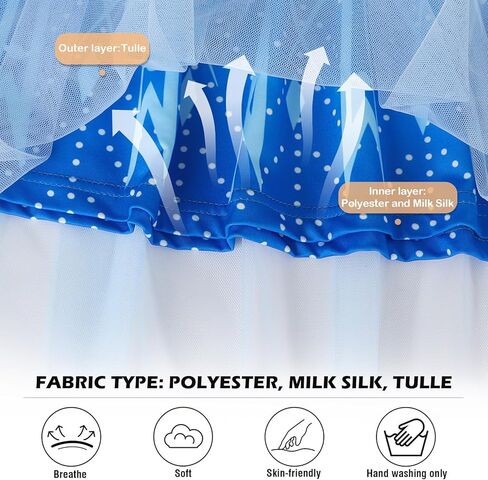 HenzWorld Girls Princess Dress up Kids Short Flutter Sleeve Tulle Dress Toddler Costume Theme Birthday Party Gift Outfits in Kuwait