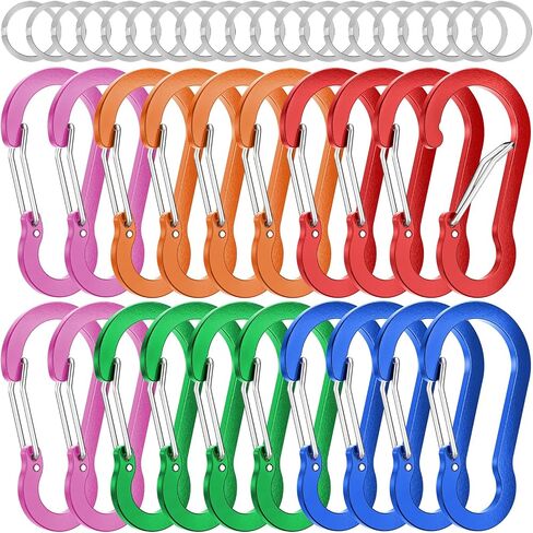 Sprookber 2 "Carabiner Small Clip ، D Ring Caribeener ، SPRING SNAP HOOK لـ Keychain Multipurpose ، مجموعة من 20 in Kuwait