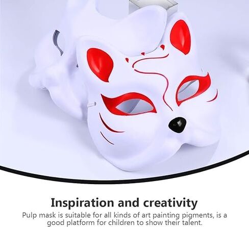 Cat Mask,10Pcs White Paper Cat Facemasks,Blank DIY Hand Painted Mask,Animal Mask for Halloween Cosplay Party Favors in Saudi Arabia