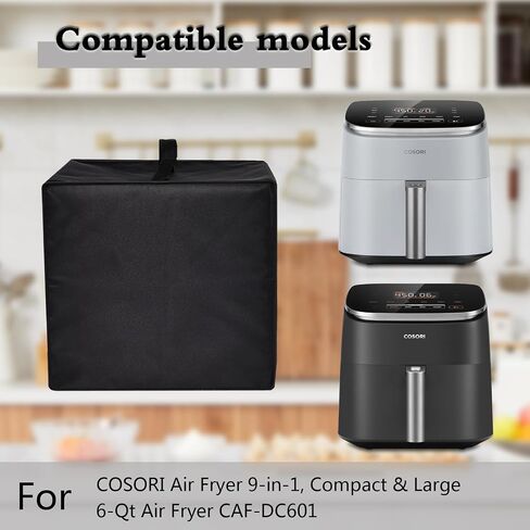Air Fryer Cover for COSORI 6-Qt Air Fryer, Heavy Duty Heat-Resistant Waterproof Dust Cover Protective Air Fryer Lid Compatible for COSORI 9-in-1 Compact & Large 6-Qt Air Fryer CAF-DC601 in Saudi Arabia