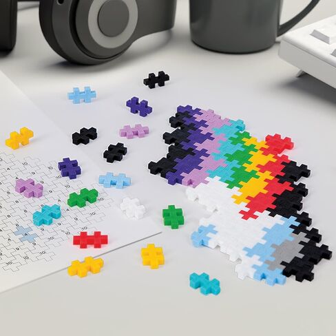 Plus Plus Puzzle حسب الرقم ، 500 قطعة من كتل ألوان التجزئة المتشابكة المصغرة ، مجموعة فن البكسل ثلاثية الأبعاد للأطفال - هريرة in Kuwait