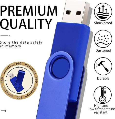 2 Pack 8GB USB Flash Drive ، Black in Kuwait