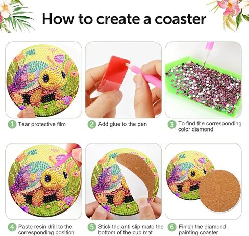 8 Pcs Diamond Art Coasters Kits for Adults - Christ Cross Diamond Painting Coasters Kits for Adults with Holder Cork Pads DIY Religion Diamond Art Dots Painting Coasters Set for Adult Beginners Crafts in Saudi Arabia