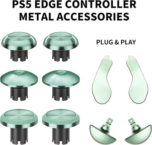 Metal Thumbsticks for PS5 Edge Controller, 4 Back Paddles Triggers Buttons Replacement for PS5 Dualsense Controller, 14 in 1 Accessories Parts for PS5 Edge Controller Analog Joystick in Kuwait