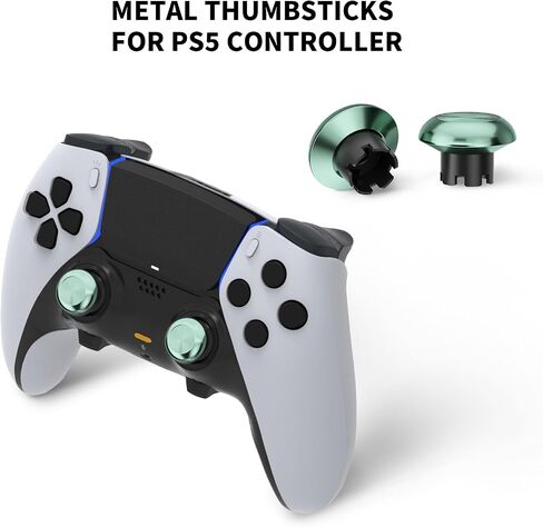 Metal Thumbsticks for PS5 Edge Controller, 4 Back Paddles Triggers Buttons Replacement for PS5 Dualsense Controller, 14 in 1 Accessories Parts for PS5 Edge Controller Analog Joystick in Kuwait