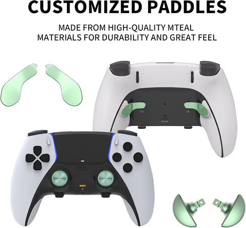Metal Thumbsticks for PS5 Edge Controller, 4 Back Paddles Triggers Buttons Replacement for PS5 Dualsense Controller, 14 in 1 Accessories Parts for PS5 Edge Controller Analog Joystick in Kuwait