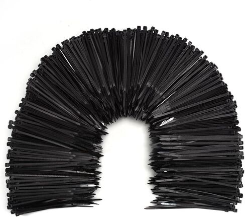 Black Zip Ties 4 inch, Small Zip Ties Self-Locking with 18 lb Tensile Strength Plastic Wire ties Wraps 4" Electrical Cable ties UV Resistant Bulk Zipties Cord Ties 2000 Pack (Black) in Saudi Arabia
