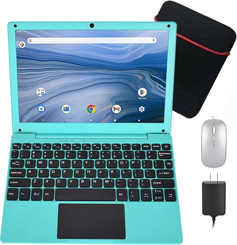 جهاز كمبيوتر محمول 10.1 بوصة ، معالج رباعي النواة مع Android 12.0 OS ، ذاكرة الوصول العشوائي 2GB ، 64 جيجابايت EMMC ، الكاميرا المدمجة ، WIFI ، واجهة USB ، TPYE-C الشحن للتعلم والترفيه (أسود 2GB+64GB) in Kuwait