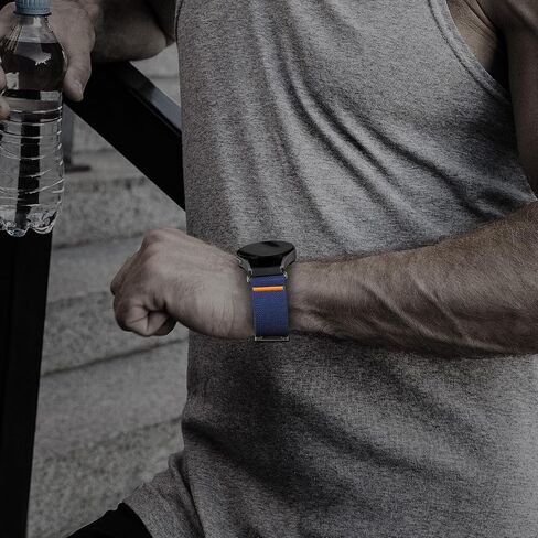 شريط نايلون مرن لـ Samsung Galaxy Watch 7 6 4 5 Band Men Women 40mm 44mm/Galaxy Watch 6 4 حزام كلاسيكي 47 ملم 42 مم 46 مم/5 Pro 45mm/نشط 2/Fe ، 20 مم مشبك المظلة in Kuwait