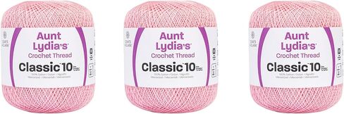 Aunt Lydia Classic Mint Green Crochet - 3 Pack of 350y/320m - Cotton - Gauge 10 - Crochet in Saudi Arabia