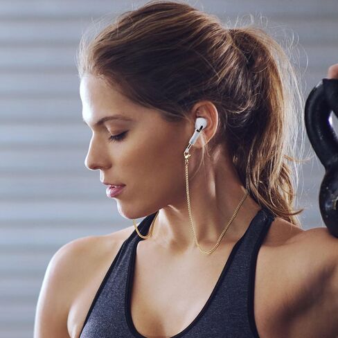 Magnetic Anti-Lost Straps for AirPods, Golden Cable Chain Necklace Lanyard String Compatible with AirPods Pro 3 2 1/Pro 1st & 2nd Headphone Holder Neck Rope Cord in Kuwait