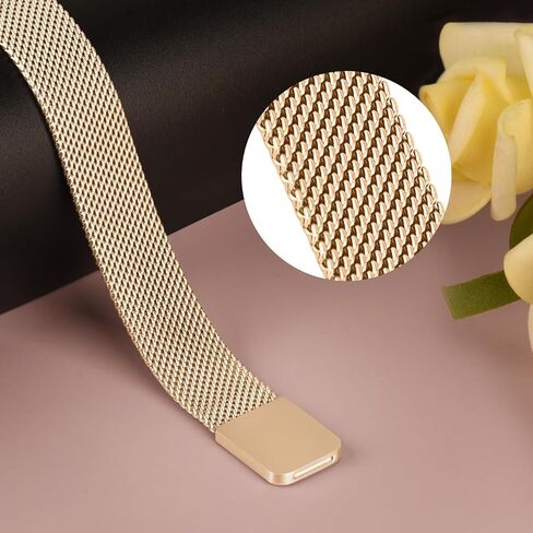 Amzpas band for Fitbit Inspire 3 Bands Women Men, Stainless Steel Mesh Loop Adjustable Magnetic Wristband Replacement Straps Compatible with Fitbit Inspire 3 Fitness Tracker in Saudi Arabia