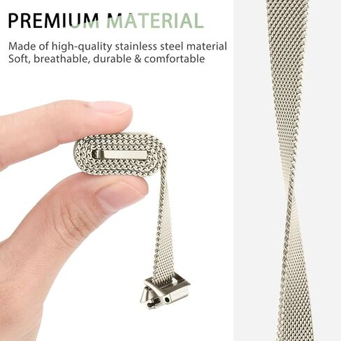 Amzpas band for Fitbit Inspire 3 Bands Women Men, Stainless Steel Mesh Loop Adjustable Magnetic Wristband Replacement Straps Compatible with Fitbit Inspire 3 Fitness Tracker in Kuwait