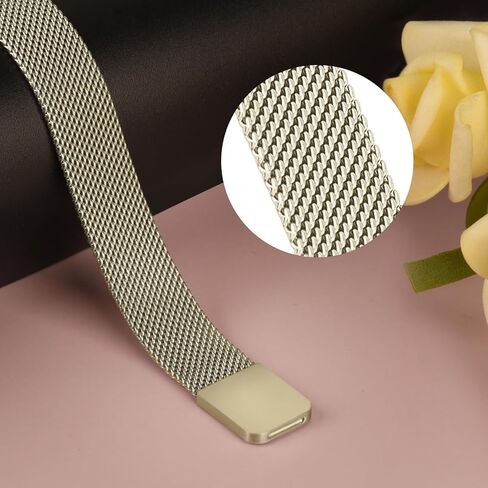 Amzpas band for Fitbit Inspire 3 Bands Women Men, Stainless Steel Mesh Loop Adjustable Magnetic Wristband Replacement Straps Compatible with Fitbit Inspire 3 Fitness Tracker in Kuwait