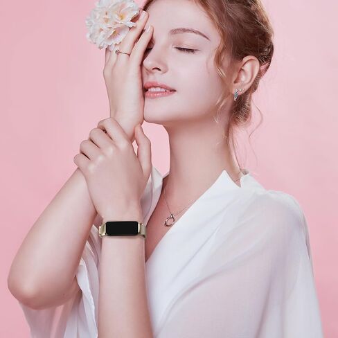 Amzpas band for Fitbit Inspire 3 Bands Women Men, Stainless Steel Mesh Loop Adjustable Magnetic Wristband Replacement Straps Compatible with Fitbit Inspire 3 Fitness Tracker in Kuwait